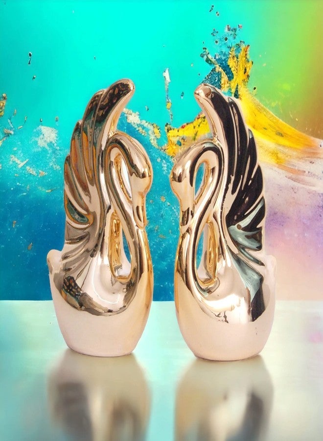 Chocozone Love Couple Swan Ceramic Showpiece for Home Decoration Piece for Room Gifts for Girlfriend Boyfriend - Image 4